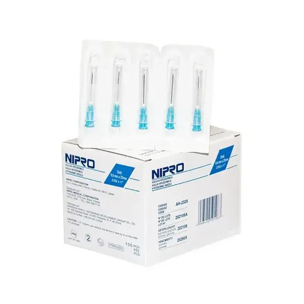 Aguja hipodérmica Nipro 23 G