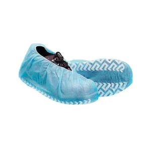 Cubre calzado de tela con antideslizante azul