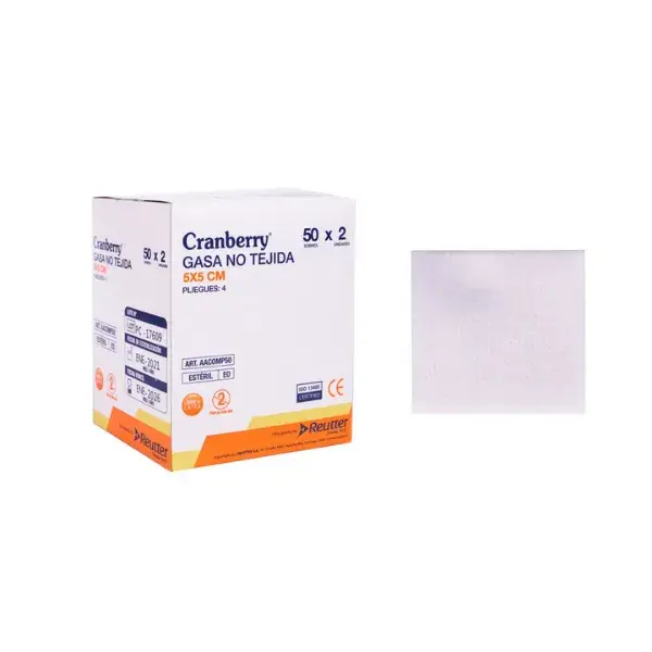 Gasa no tejida estéril 5x5 cm