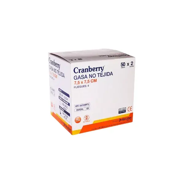 Gasa no tejida estéril 7.5x7.5 cm