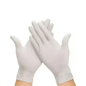 Guantes látex libre de polvo blanco