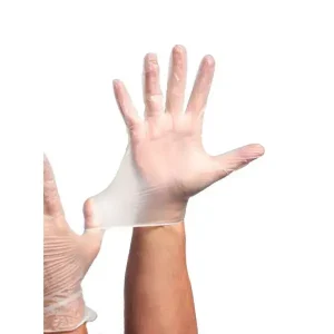 Guantes vinilo libre de polvo transparente