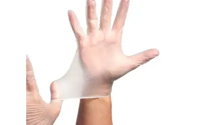 Guantes vinilo libre de polvo transparente