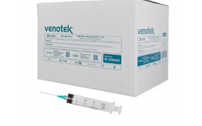 Jeringa Venotek Luer lock 20 cc/ml